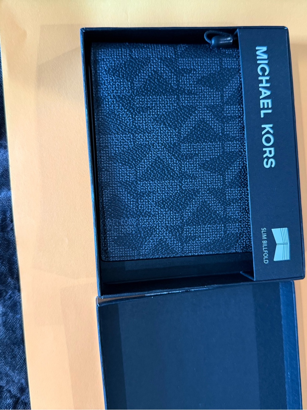 Michael Kors Black Textured Money Clip